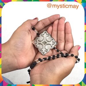 NEW Silvestri Demdaco Fleurie Trinity PRAYER CROSS CHARM Purse Pocket Blessing